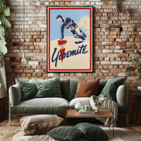 Yosemite Ski School Vintage-Style Sports Poster PosterGoat