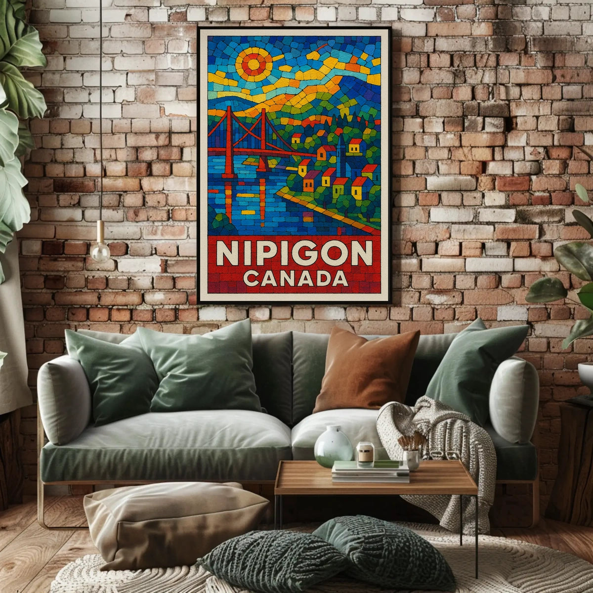 Nipigon Canada Vibrant Mosaic Poster