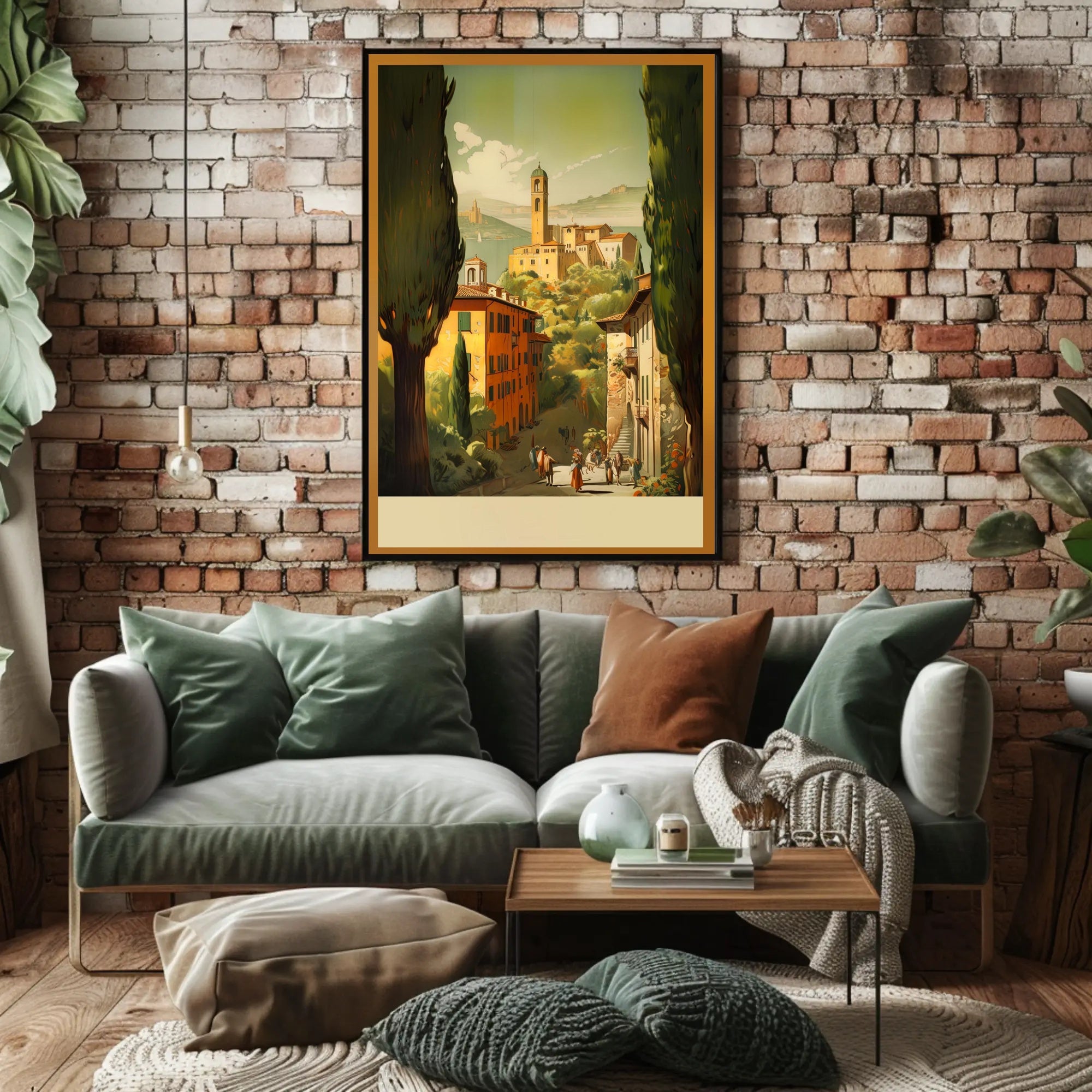 Idyllic Village Landscape Poster