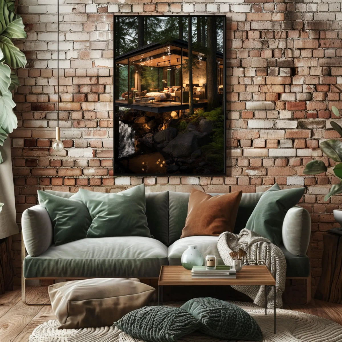 Tranquil Glass Retreat Poster