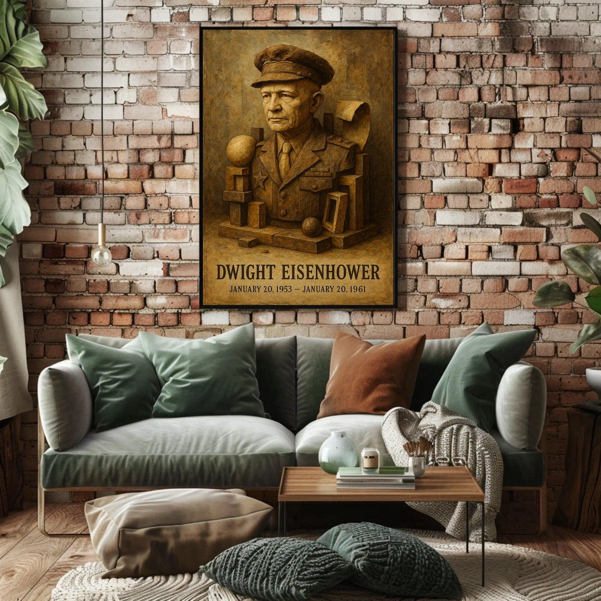 Eisenhower Vintage Presidential Era Historical or Presidential Poster