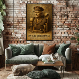 Eisenhower Vintage Presidential Era Historical or Presidential Poster