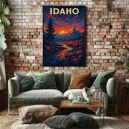 Idaho Sunset Landscape Poster