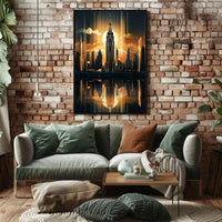 Empire State Building Skyline Art Deco Travel Poster