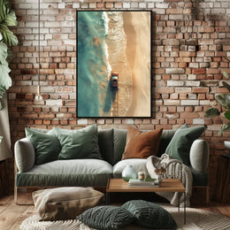 Dramatic Fantasy Poster: Solitary Figure on Cliff PosterGoat
