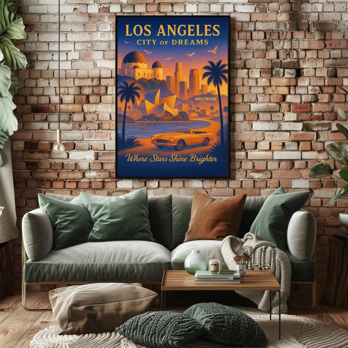City of Dreams: Los Angeles Vintage Travel Poster