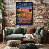 City of Dreams: Los Angeles Vintage Travel Poster