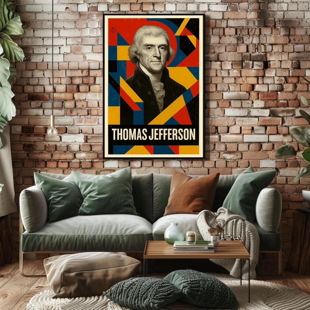 Thomas Jefferson 3rd President of the United States Abstract Pop Poster