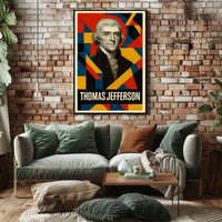 Thomas Jefferson 3rd President of the United States Abstract Pop Poster