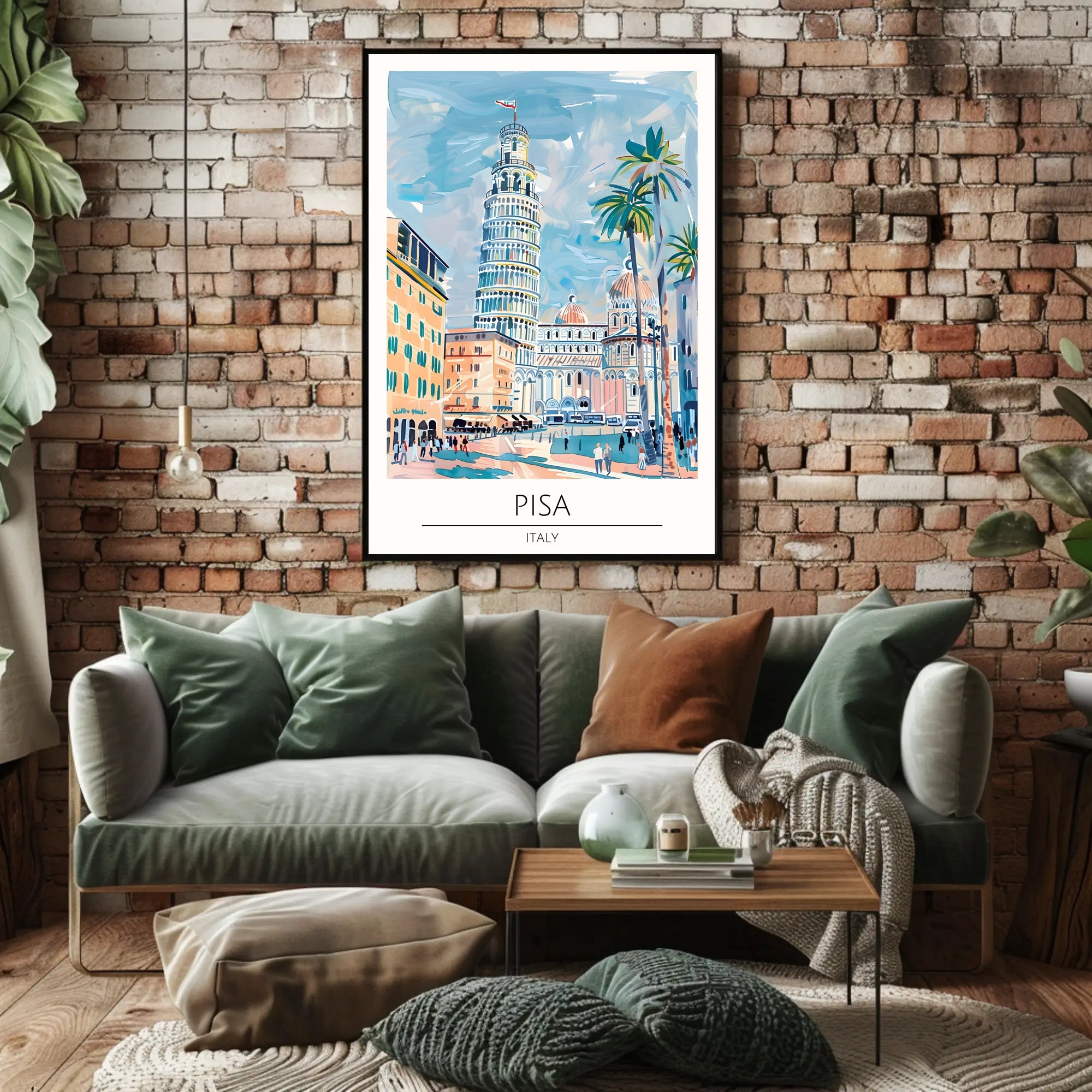 Pisa: A Vibrant Illustration Poster PosterGoat