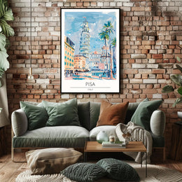 Pisa: A Vibrant Illustration Poster PosterGoat