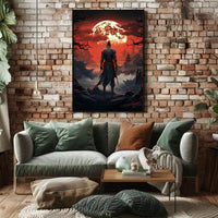 Warrior Under The Blood Moon Poster
