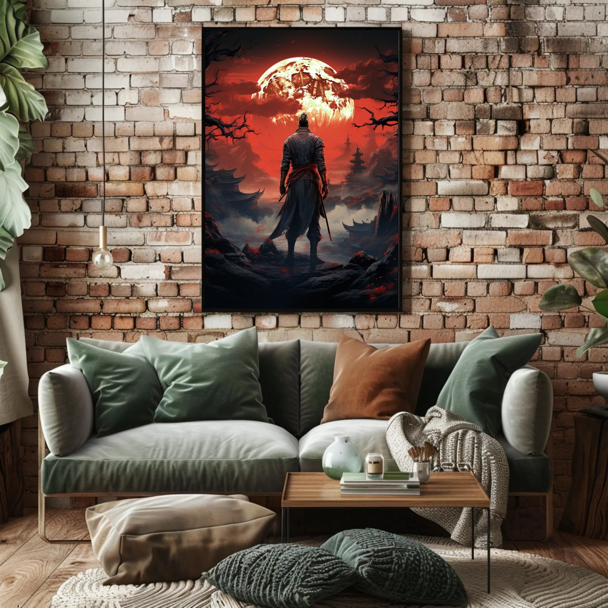 Warrior Under The Blood Moon Poster