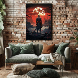 Warrior Under The Blood Moon Poster