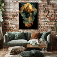 Enchanted Castle Under The Moon Poster