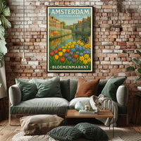 Amsterdam Bloemenmarkt Poster