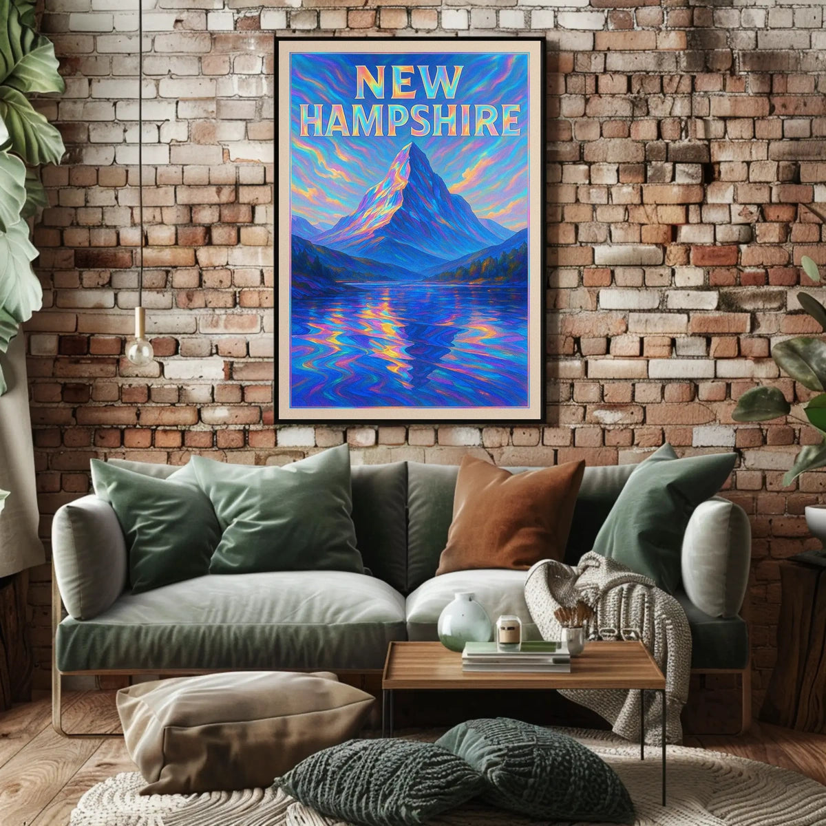 New Hampshire Mountain Scene Poster