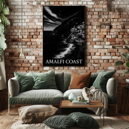 Amalfi Coast Poster Scenic Sunset Seascape Wall Art