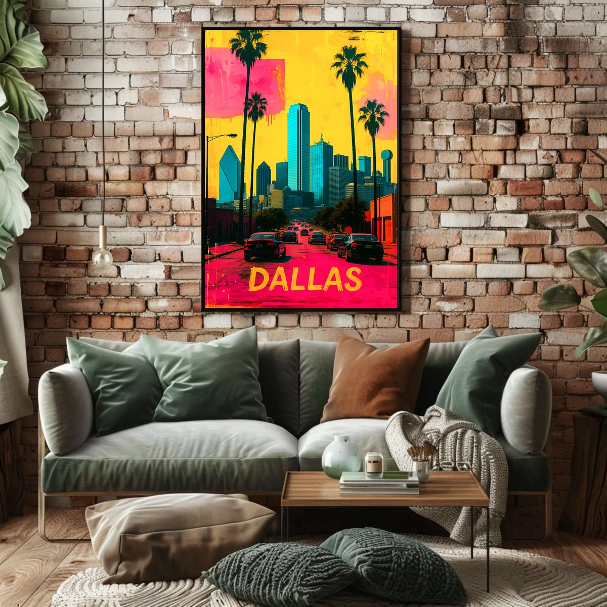 Vibrant Dallas Skyline Poster