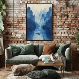 Tranquil Mountain Reflection Art Print Poster for Home Decor PosterGoat