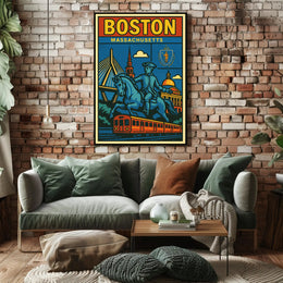 Boston A Celebration of History and Modernity Poster PosterGoat
