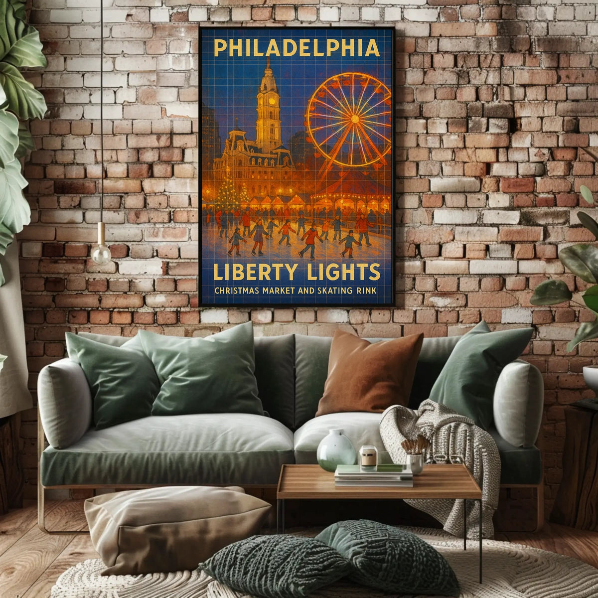 Philadelphia Liberty Lights Poster