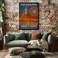 Philadelphia Liberty Lights Poster