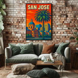 San Jose Cityscape Poster