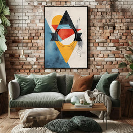 Vintage Harmony Nature and Technology Poster