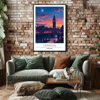 London Sunset with Big Ben Urban or Cityscape Poster