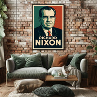 Richard Nixon Portrait Pop Art Realism Cold War Era Heritage Icon Collectors Poster