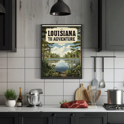 Louisiana Vintage Poster - Bayou Adventure