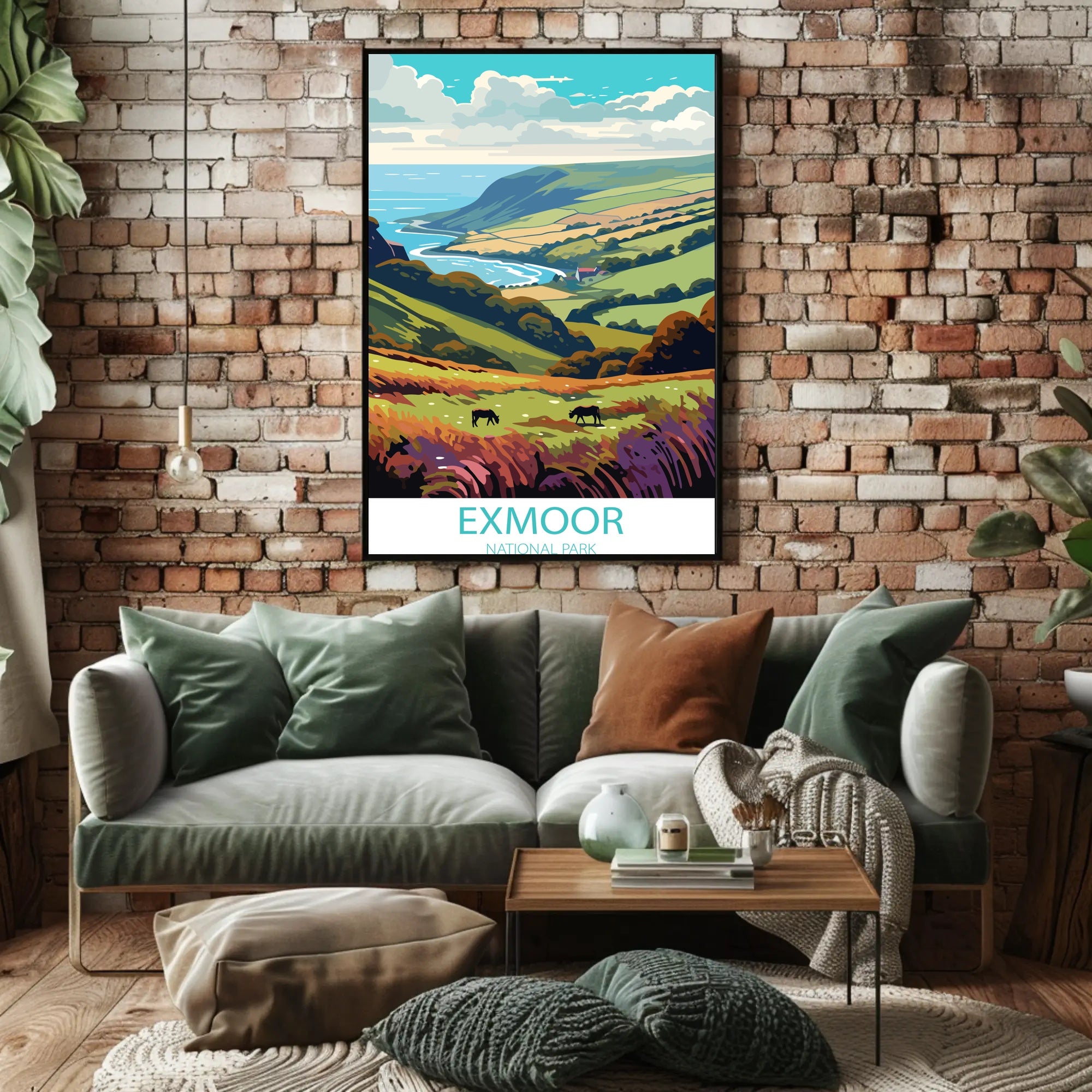 Exmoor National Park Scenic Landscape National Park Poster