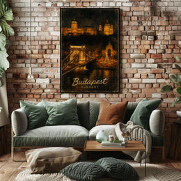 Budapest At Night Poster