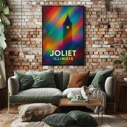 Joliet Cityscape Impressionism Wanderlust Poster