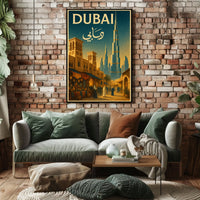Discover Dubai Poster A Blend Of Tradition And Modernity