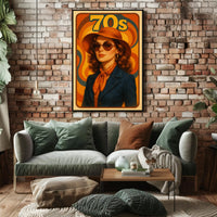 Retro 70s Fashion Vibe Pop Culture Poster
