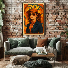 Retro 70s Fashion Vibe Pop Culture Poster