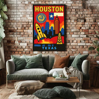 Vibrant Houston Poster PosterGoat