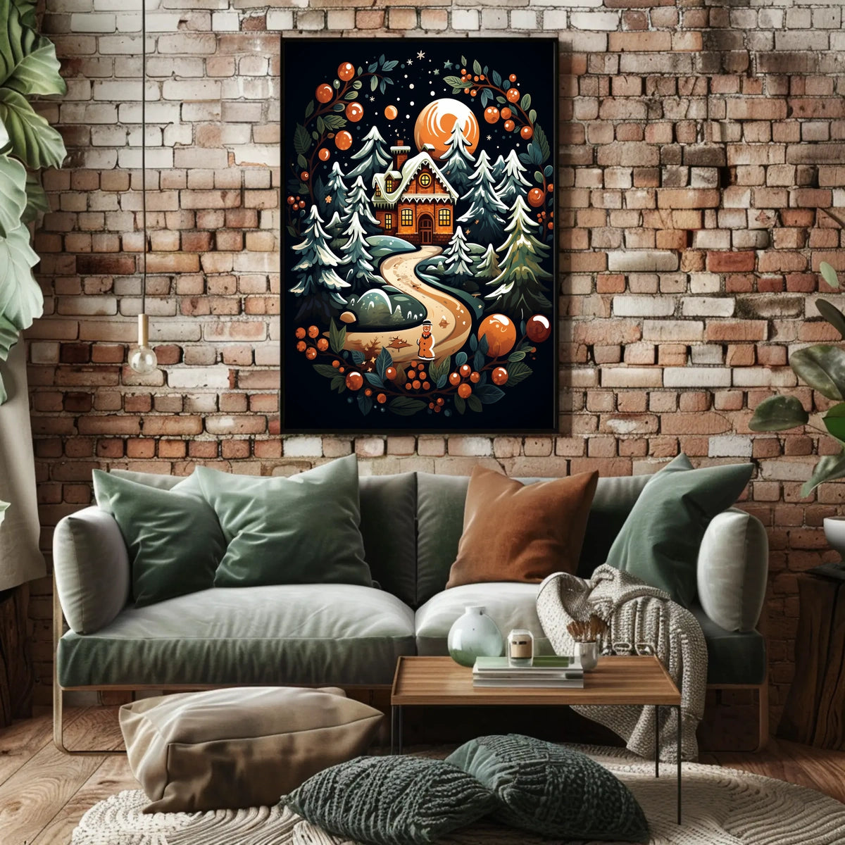 Winter Wonderland Cottage Poster