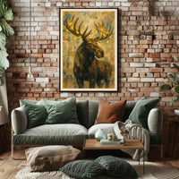 Illuminated Moose Poster