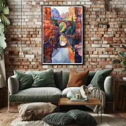 Serene Canyon Reflection Poster PosterGoat