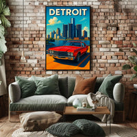 Detroit Cityscape Poster