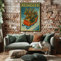 Reindeer Sleigh Ride Poster