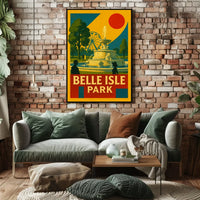 Belle Isle Vintage Travel Art Poster