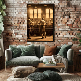 Vintage Boxing Match Poster
