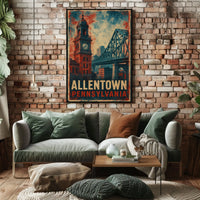 Allentown Skyline Urban Minimalist Poster
