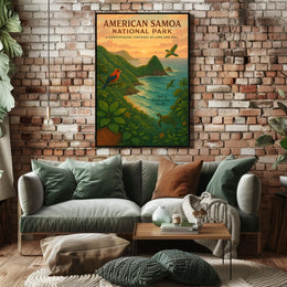American Samoa National Park Travel Adventure Poster