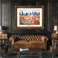 Flower Market Chicago Cityscape Urban or Cityscape Poster