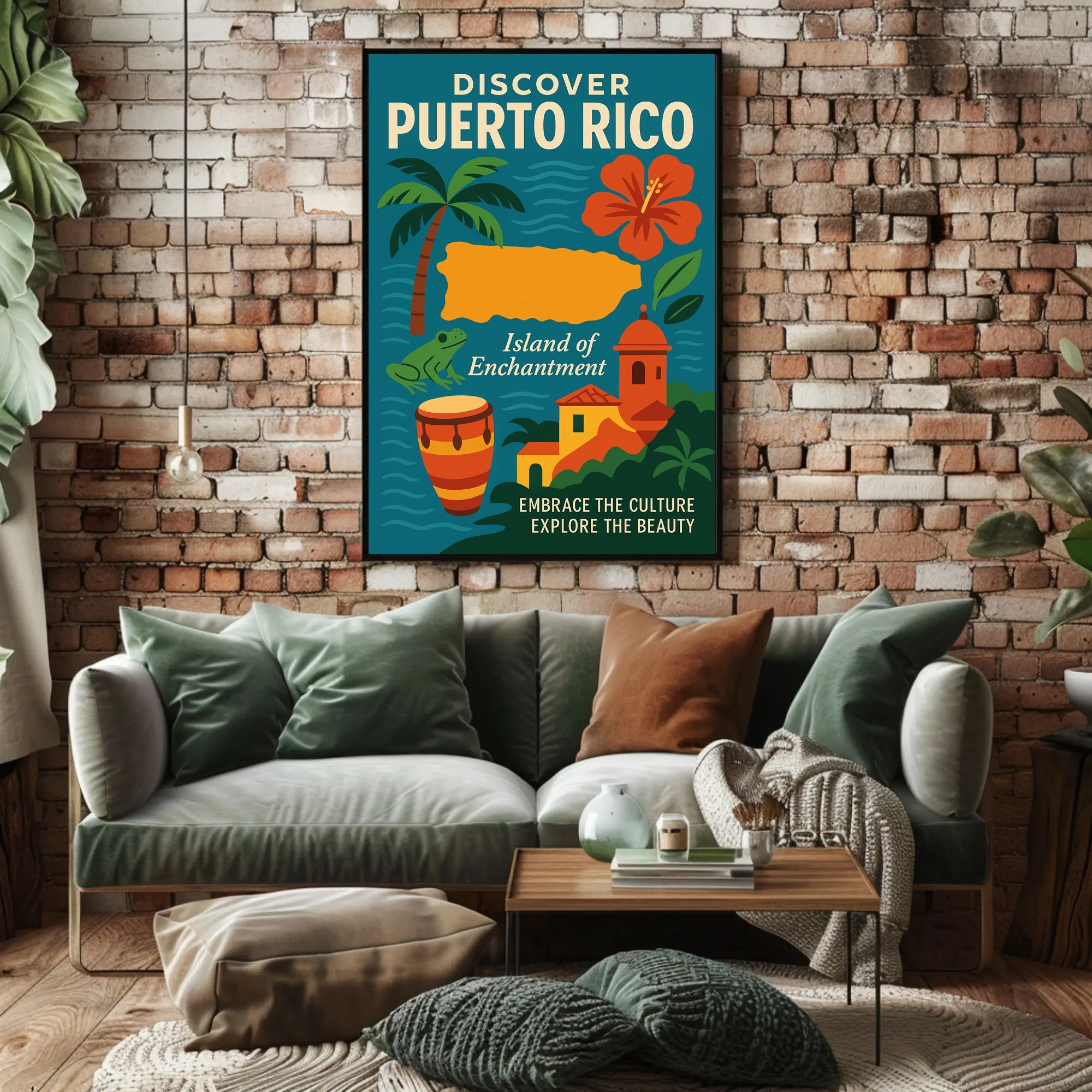 Puerto Rico Travel Adventure: Tropical & Cultural Heritage Travel Poster